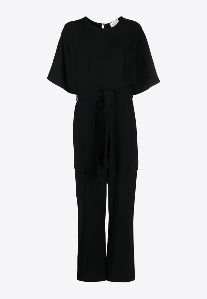 Poker Wide-Leg Cargo Jumpsuit