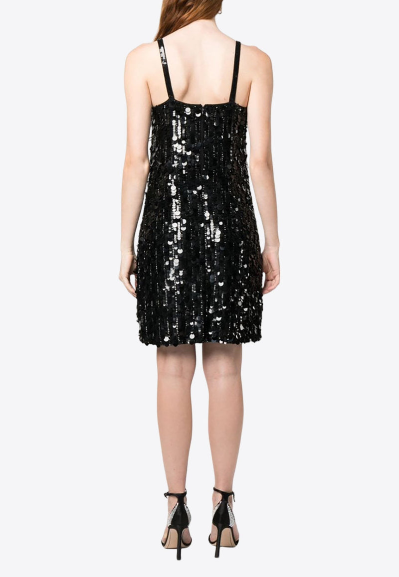 Sequined Sleeveless Mini Dress