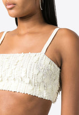 Sequined Cropped Top