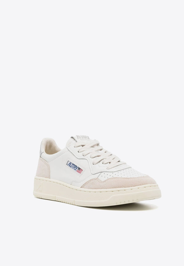 Medalist Leather and Suede Low-Top Sneakers