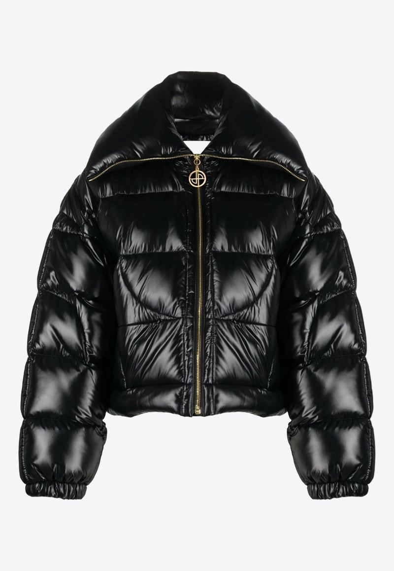 Shiny Cropped Puffer Jacket