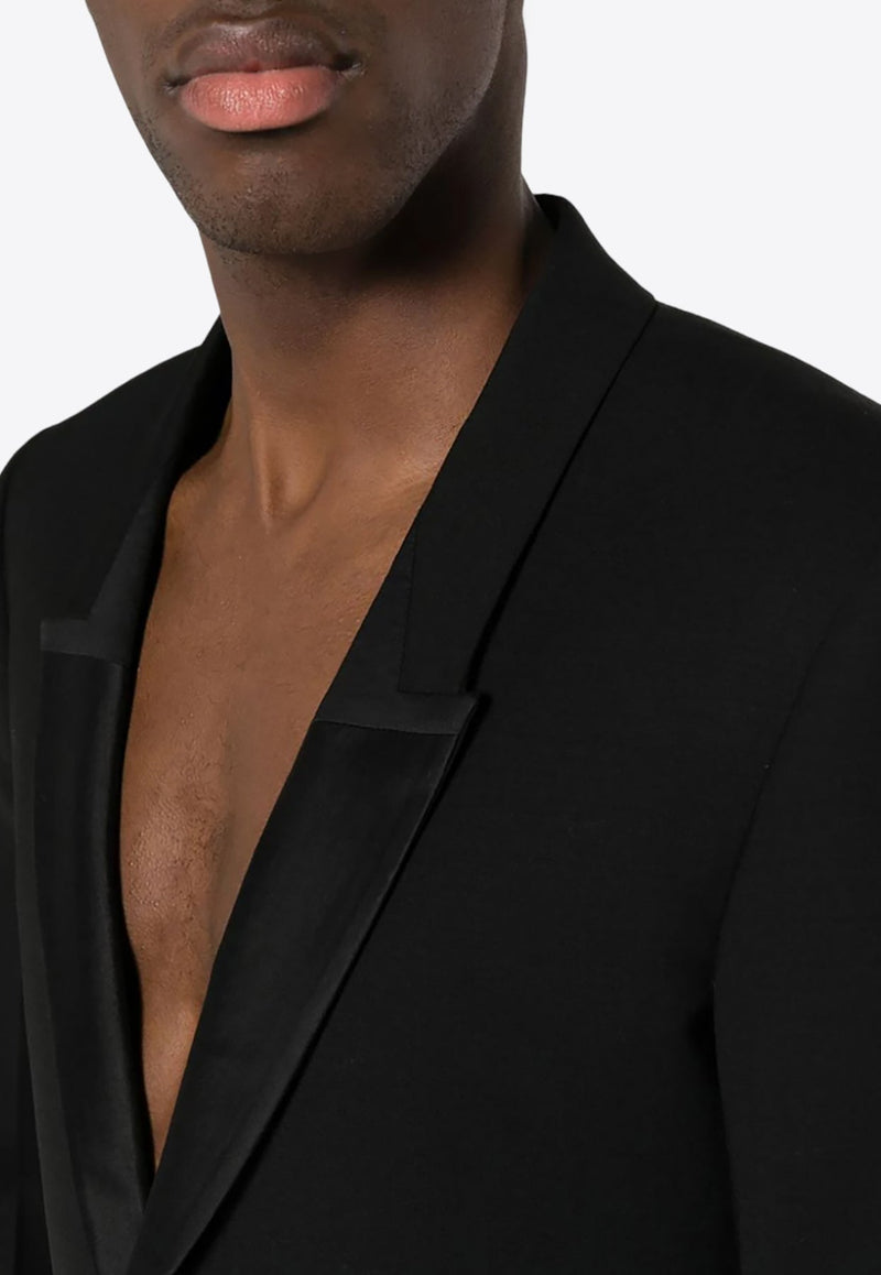 Single-Breasted Wool-Blend Blazer