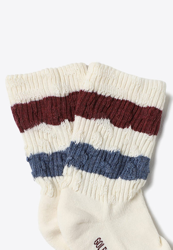 Girls Striped Ribbed Socks