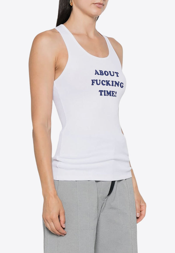 Slogan Print Tank Top