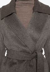 Leak Belted Wool Short Coat