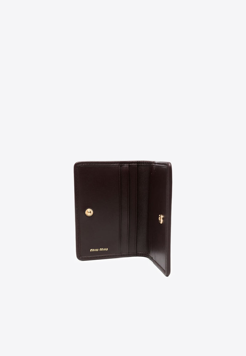 Logo Plaque Matelassé Leather Wallet