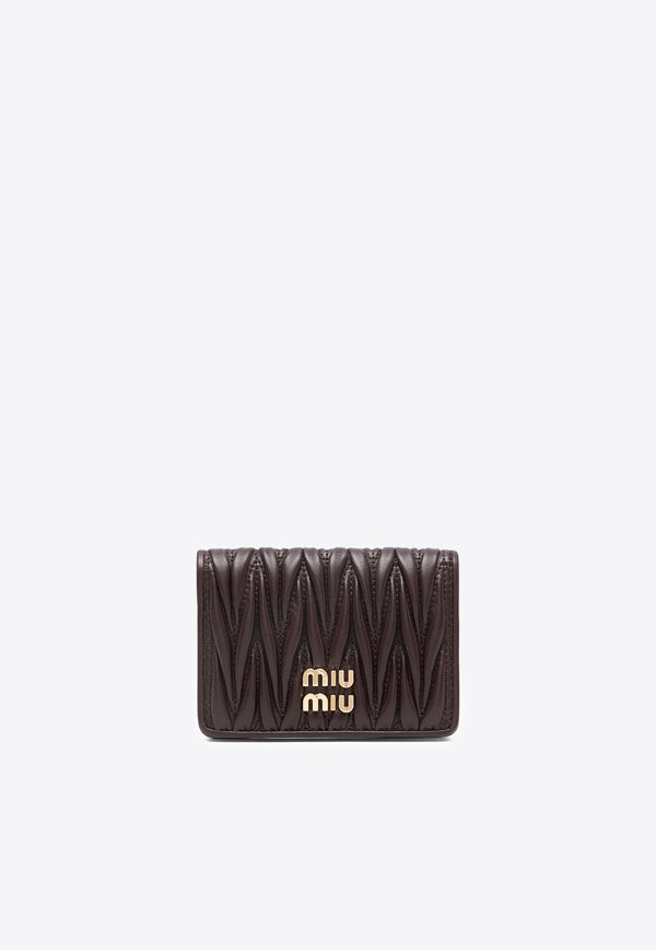 Logo Plaque Matelassé Leather Wallet