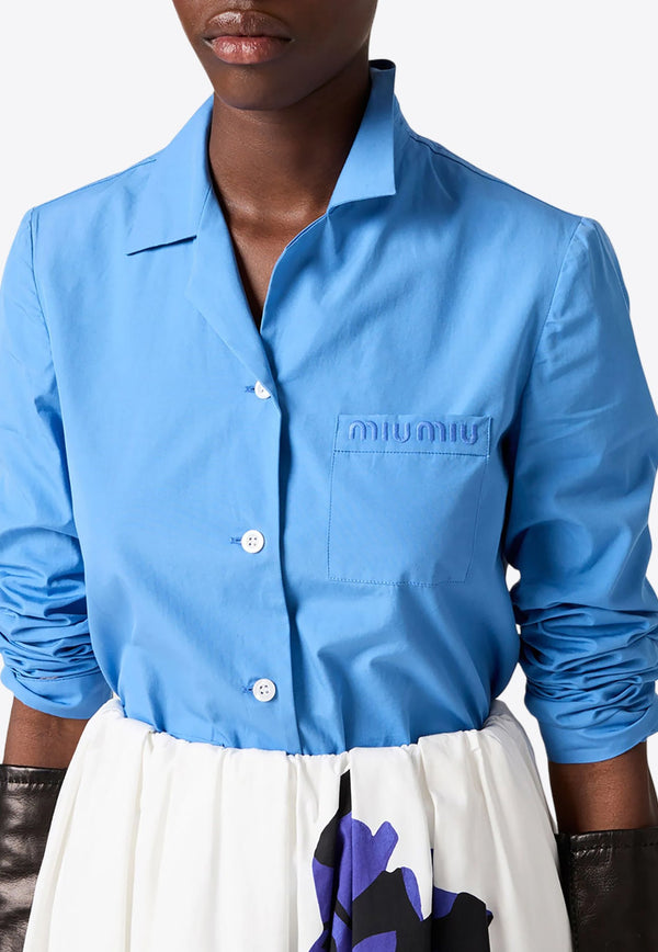 Long-Sleeved Poplin Shirt