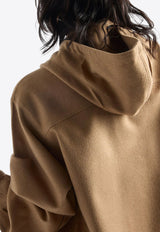 Camel Hair Drawstring Sweatshirt