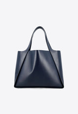 Perforated Logo Faux Leather Tote Bag