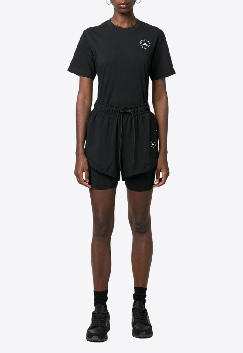 TruePurpose Layered Track Shorts