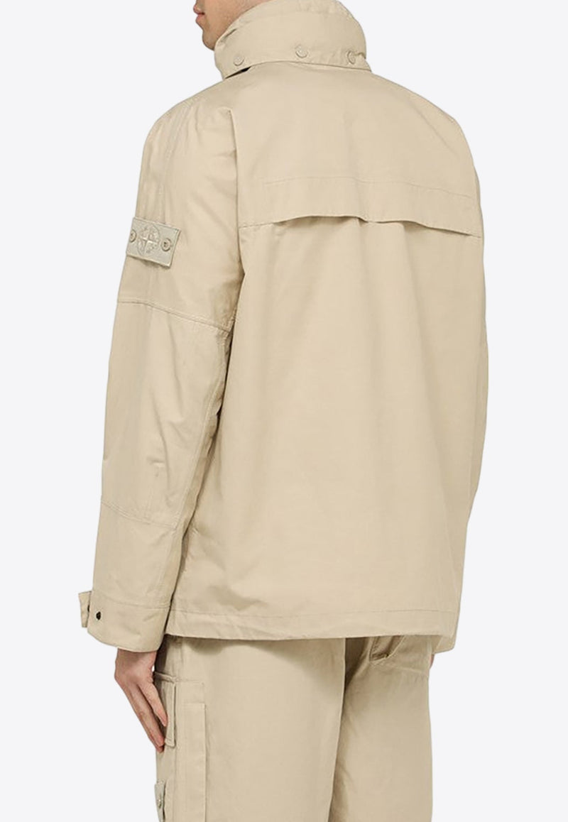 Logo Patch Field Jacket with Hood