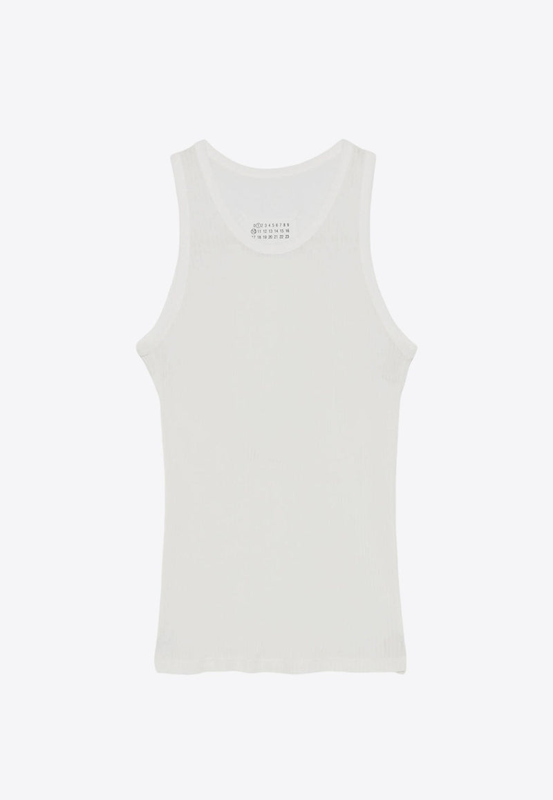 Silk Fine-Ribbed Tank Top