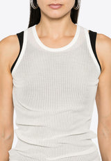 Silk Fine-Ribbed Tank Top