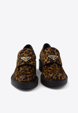 Leopard Print Calf Hair Loafers