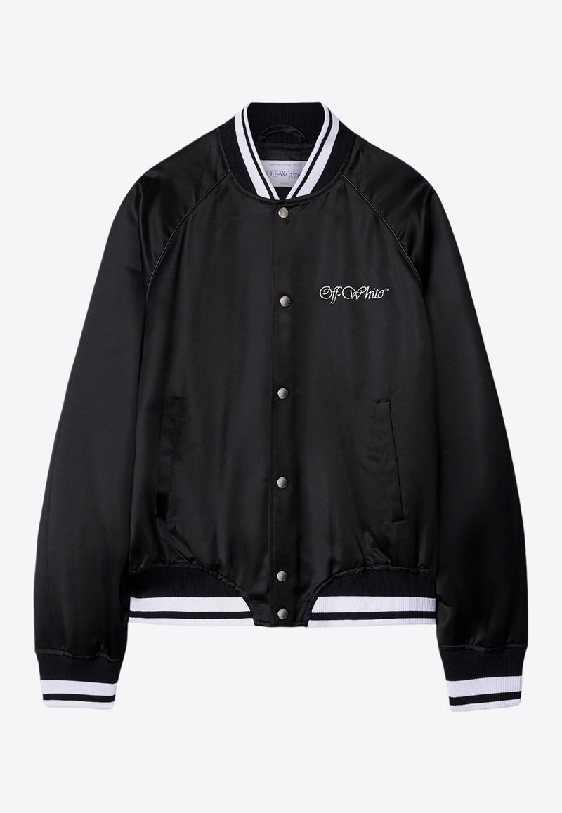 Logo Embroidered Bomber Jacket