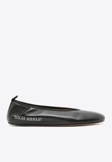 High Heels Leather Ballet Flats