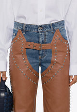 Denim Studded Chaps Jeans