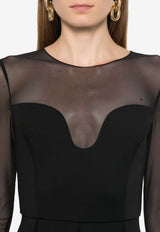 Calais Paneled Sheer Mini Dress