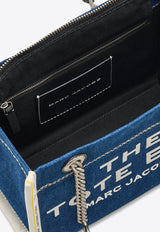 The Small Denim Chain Tote Bag