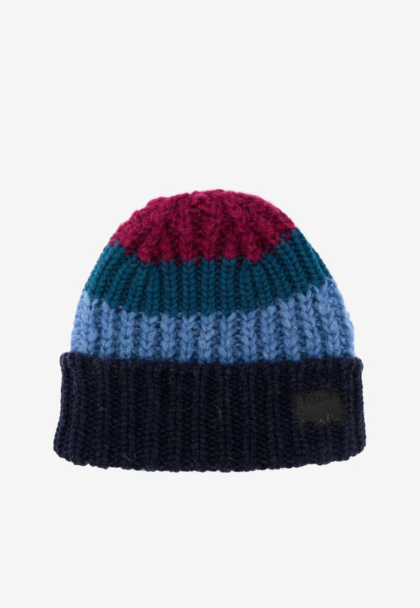 Striped Mohair Beanie