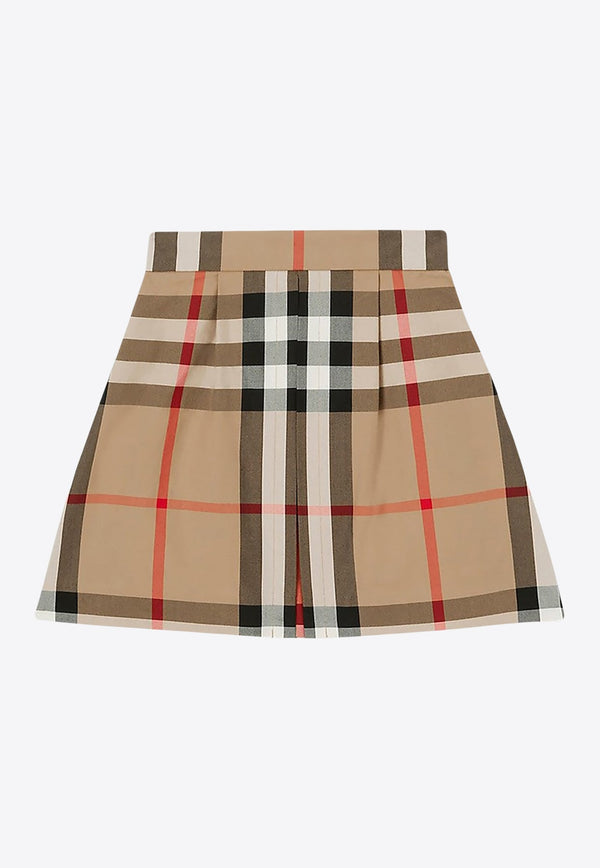 Girls Vintage Check Mini Skirt
