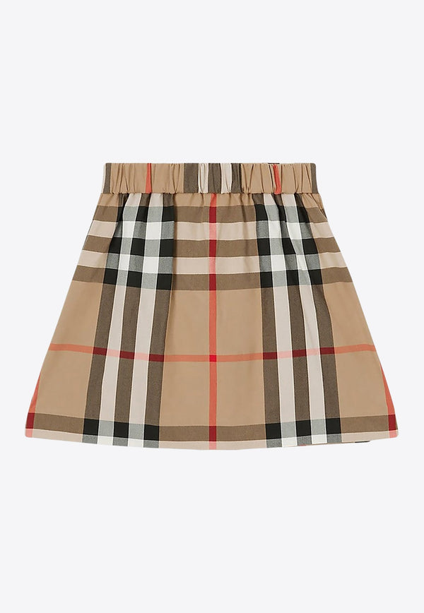 Girls Vintage Check Mini Skirt