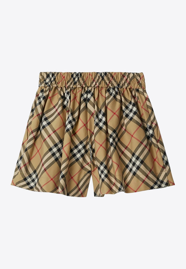Girls Vintage Check Bermuda Shorts