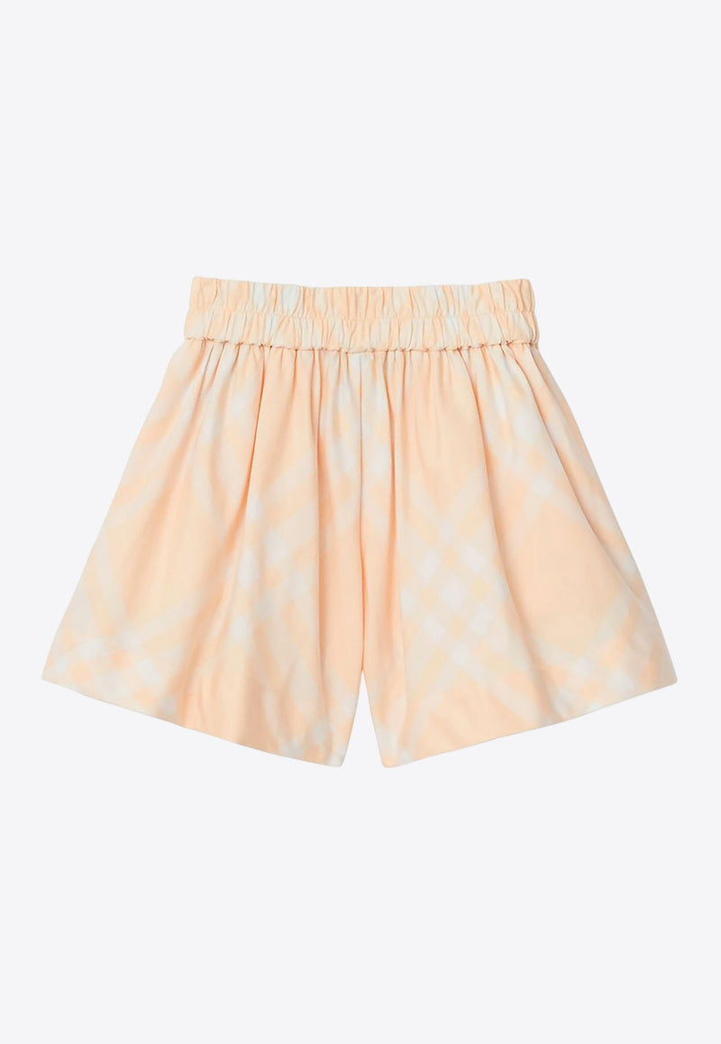 Girls Check Pattern Shorts