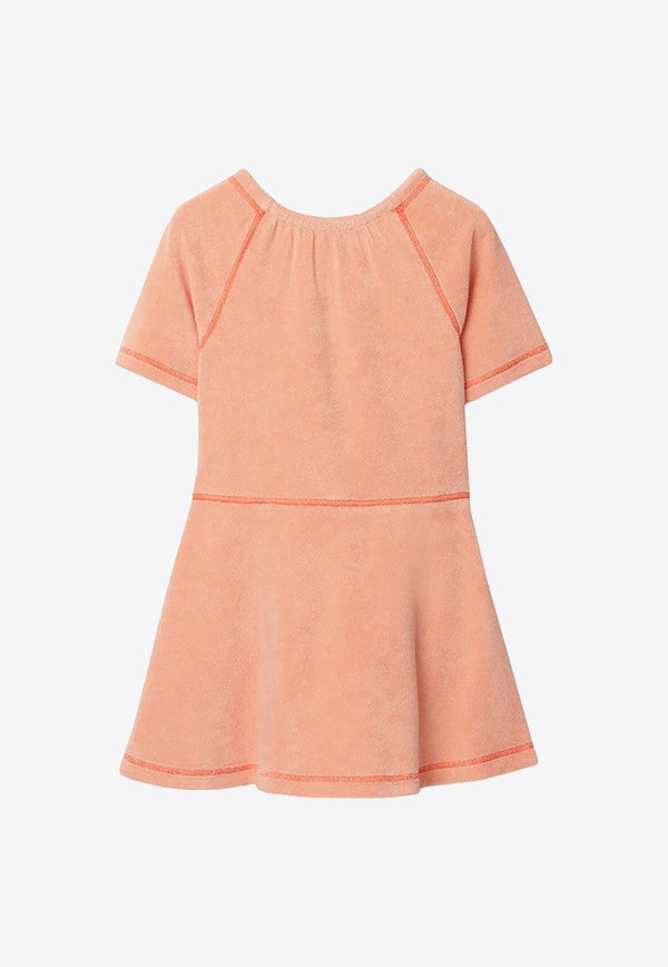 Girls Logo-Embroidered Terry Dress
