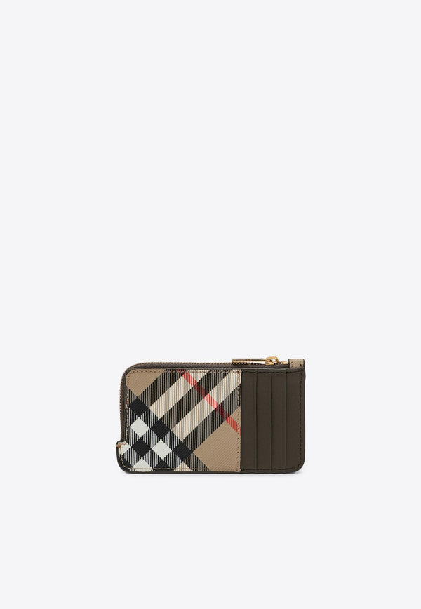 Vintage Check Zipped Cardholder