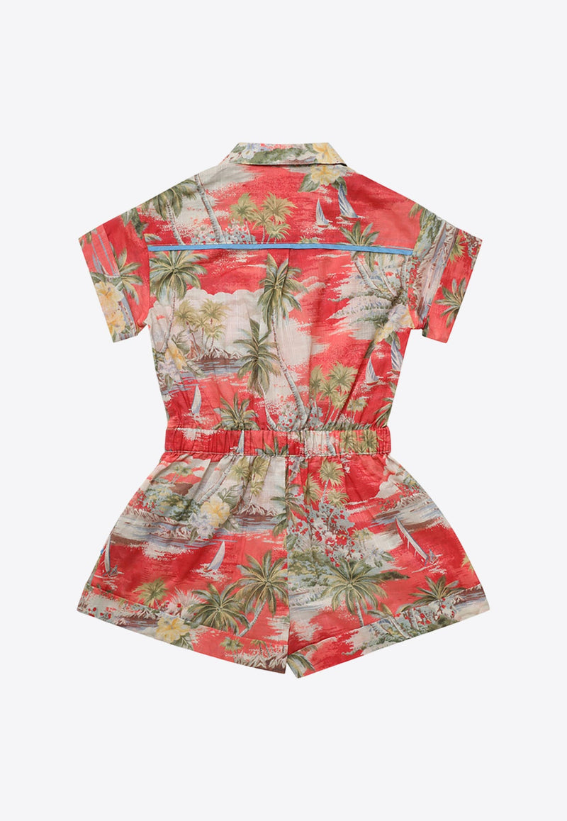 Girls Alight Floral Playsuit