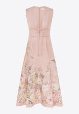 Waverly Plunge Floral Midi Dress