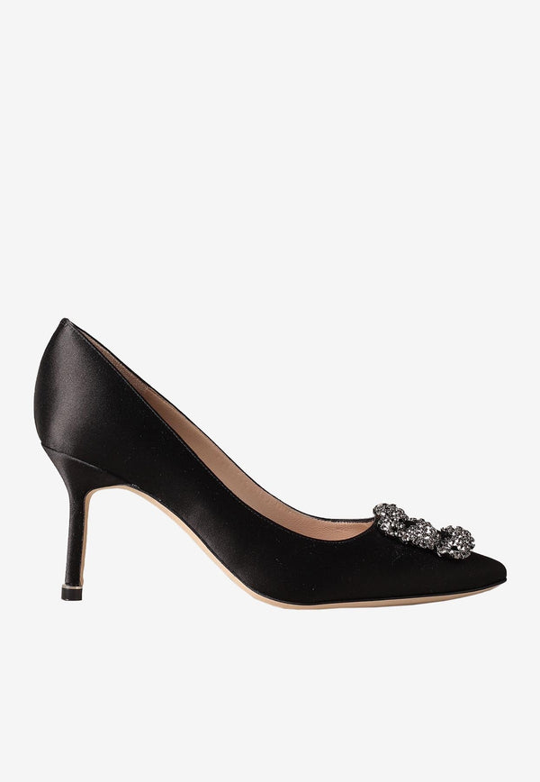 Hangisi 70 Satin Pumps with FMC Crystal Buckle