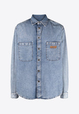 Logo Long-Sleeved Denim Shirt