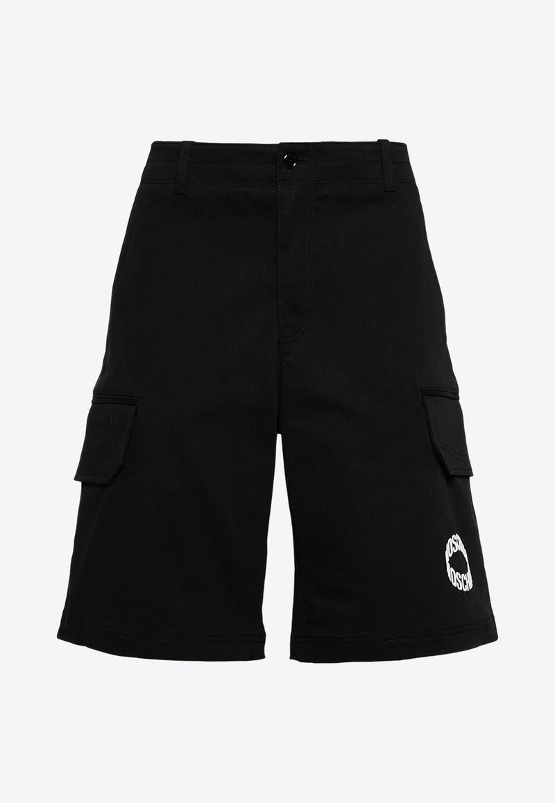 Logo Print Cargo Shorts