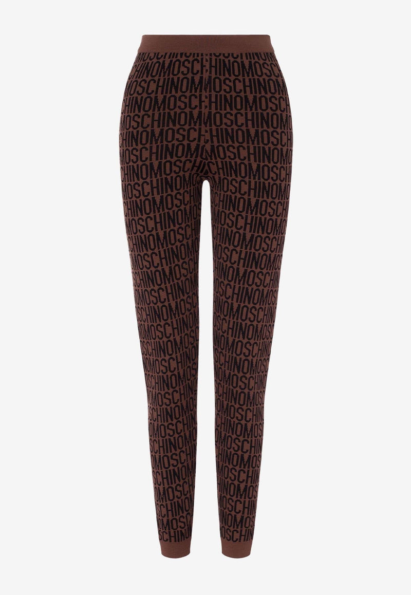 Logo Jacquard High-Waist Leggings