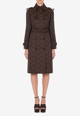 Logo Jacquard Trench Coat