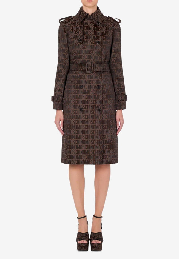 Logo Jacquard Trench Coat