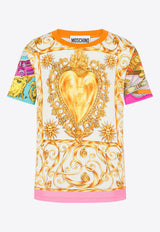 Scarf Print Short-Sleeved T-shirt