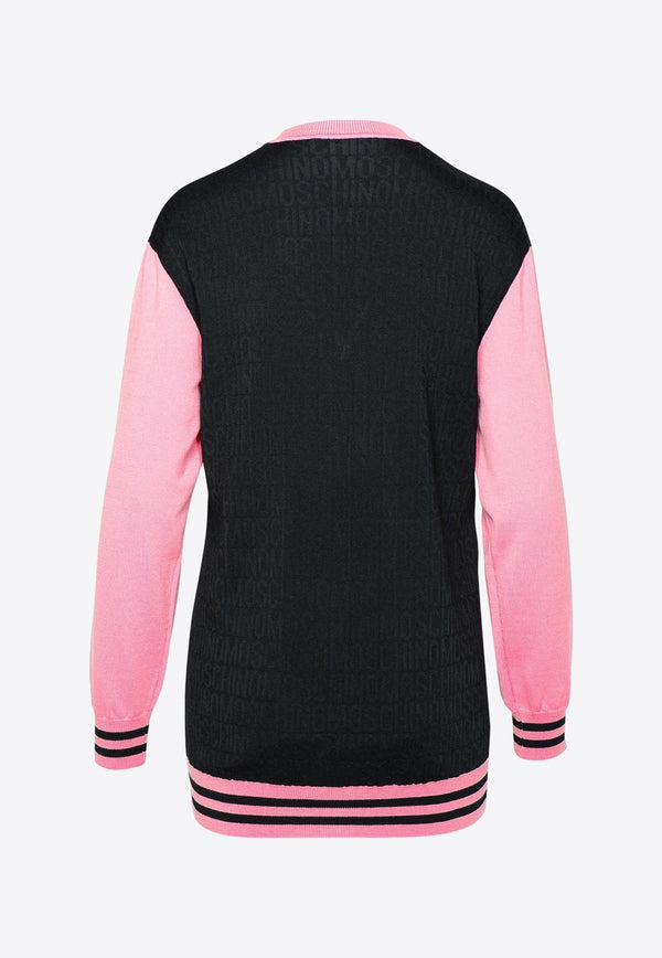 All-Over Logo Wool Cardigan