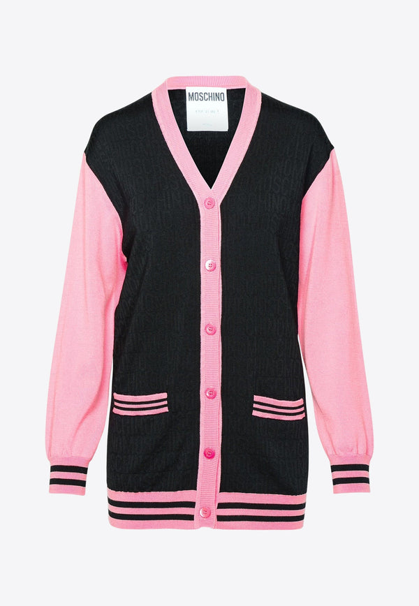 All-Over Logo Wool Cardigan