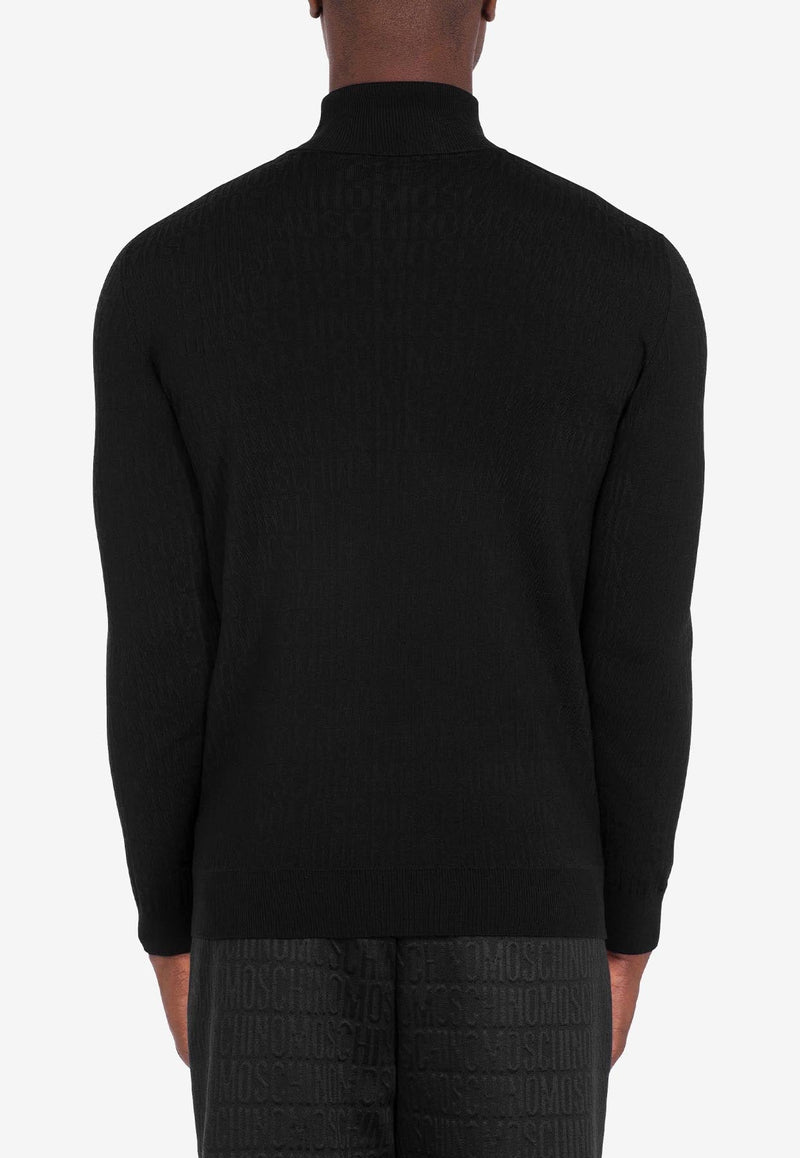 Jacquard Knit Turtleneck Sweater