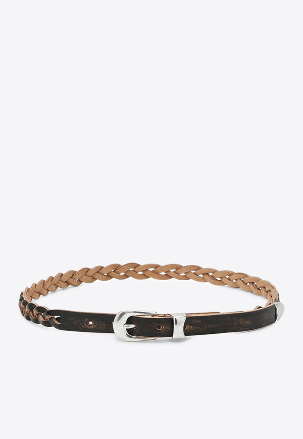 Vintage Braided Leather Belt