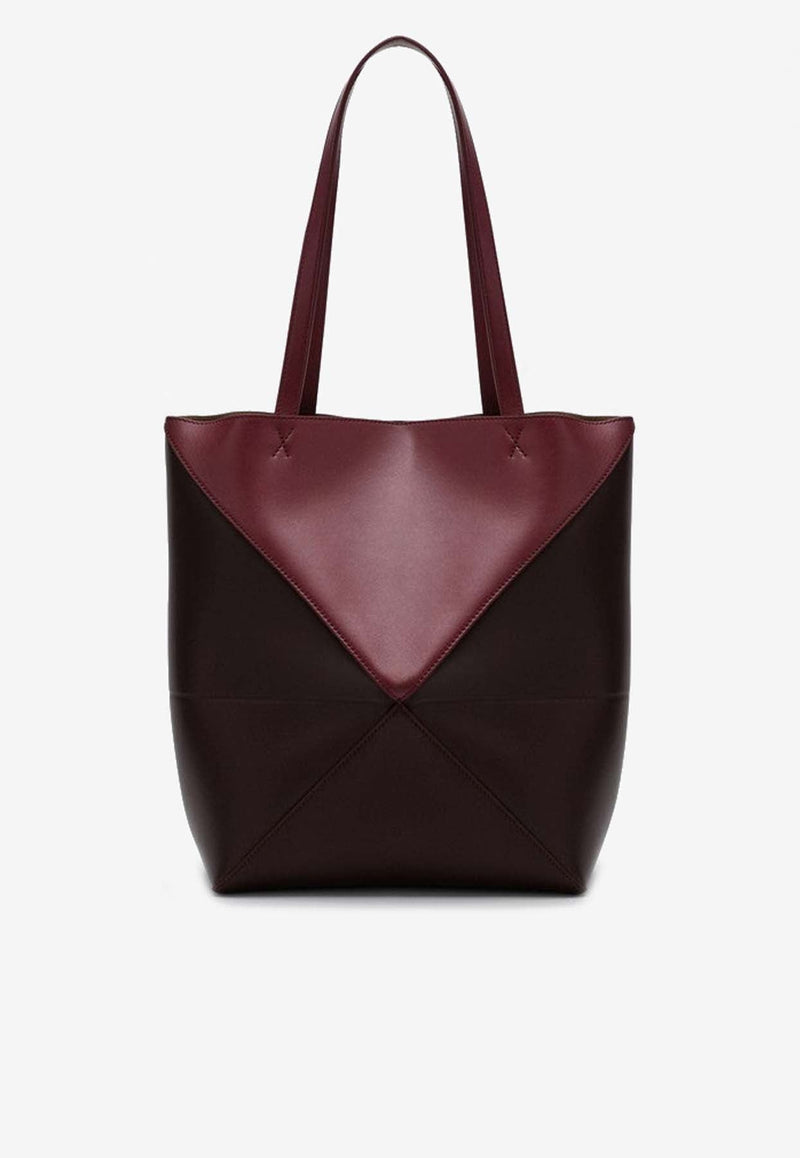 Puzzle Fold Leather Tote Bag