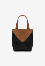 Mini Puzzle Fold Leather Tote Bag