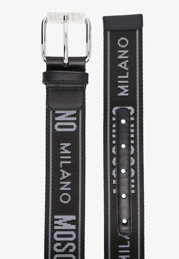 Logo Print Buckle Belt