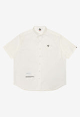 Moonface Patch Short-Sleeved Shirt