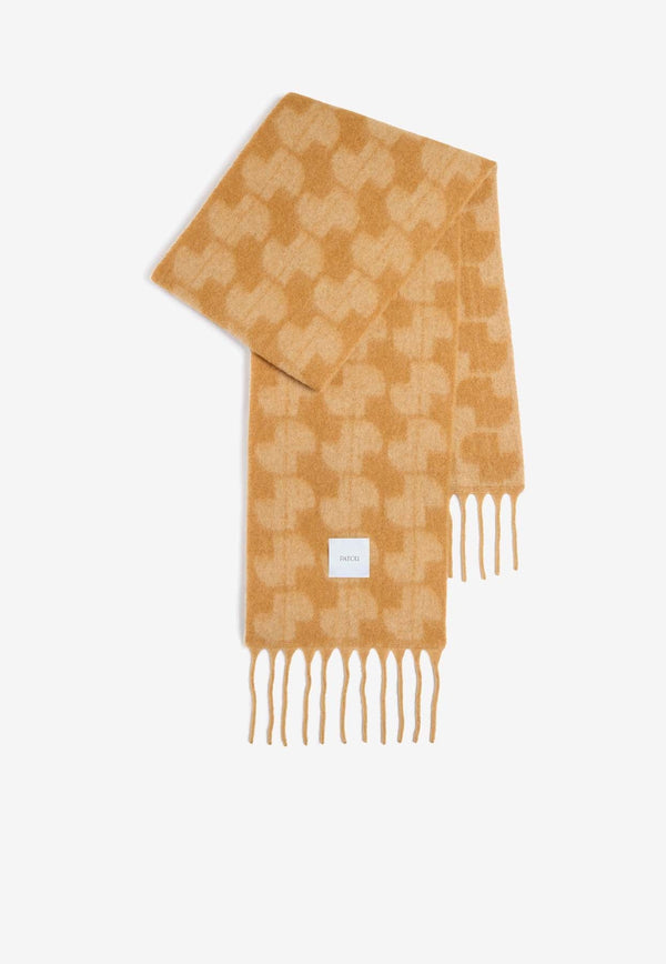 JP Monogram Wool-Blend Scarf