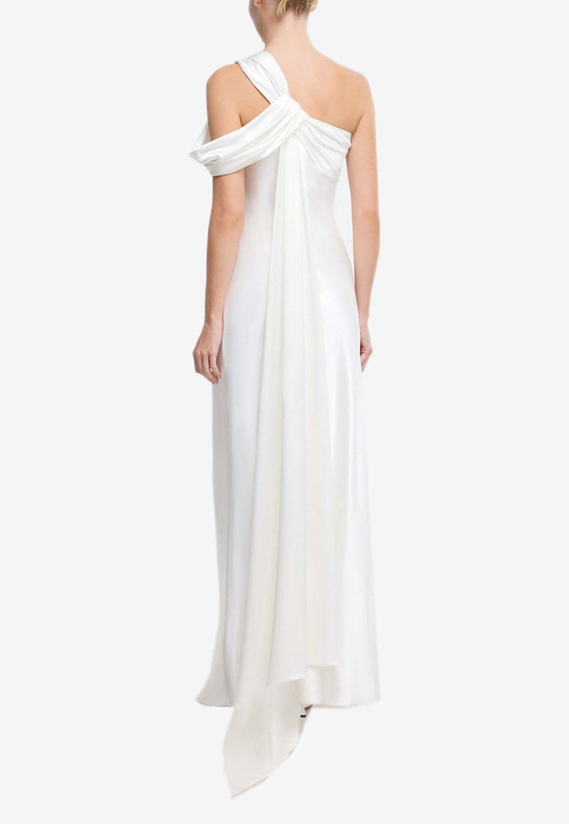 Ashborne One-Shoulder Satin Gown